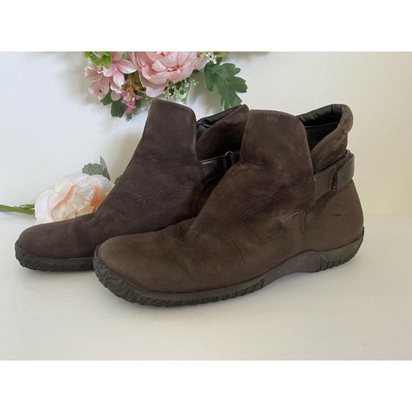 Softwalk Oxnard Ankle Brown Suede Leather Boots - Picture 7 of 12